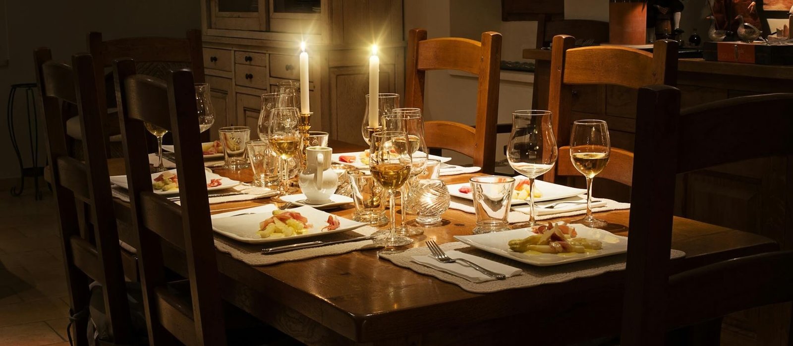 Dinnerware Set on Brown Wooden Table